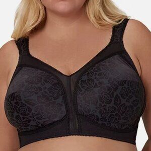 NEW Playtex® 18 Hour Ultimate Shoulder Comfort Wireless Bra 4693 BLACK 48DDD